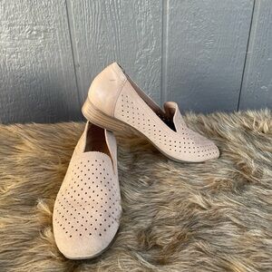 Clarks Women's Beige Perforated Loafers